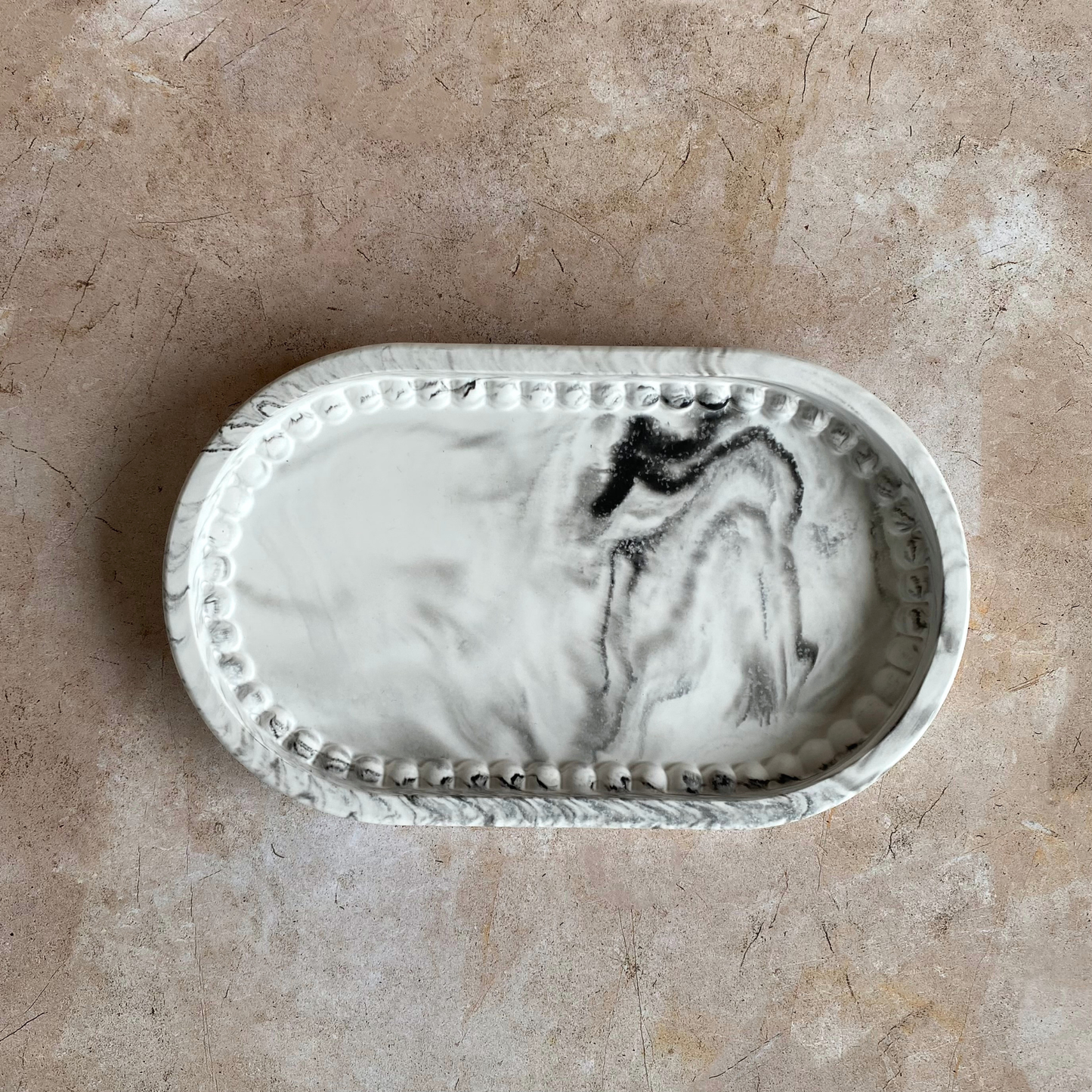 Beaded Oval Tray - Small