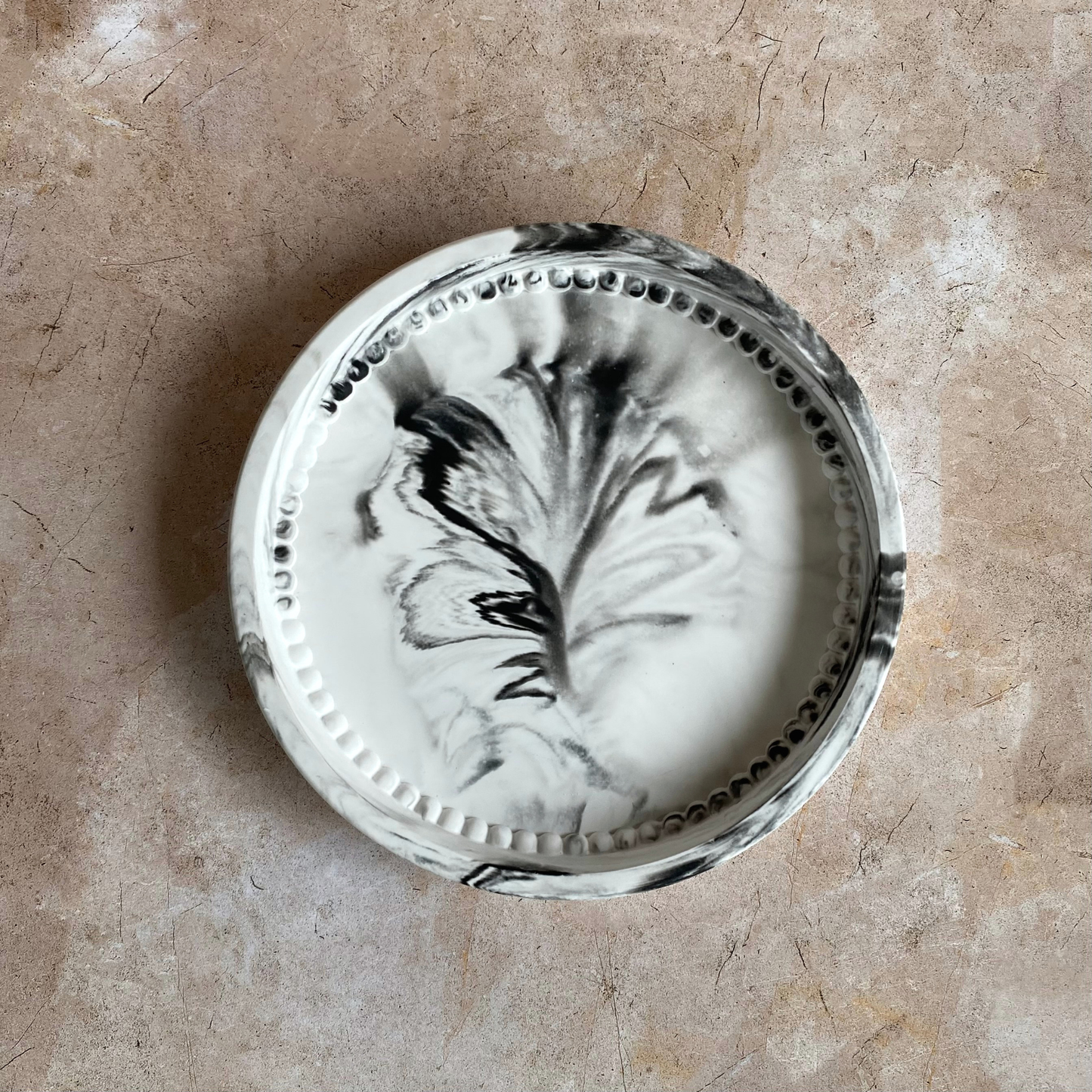 Beaded Round Tray - Small