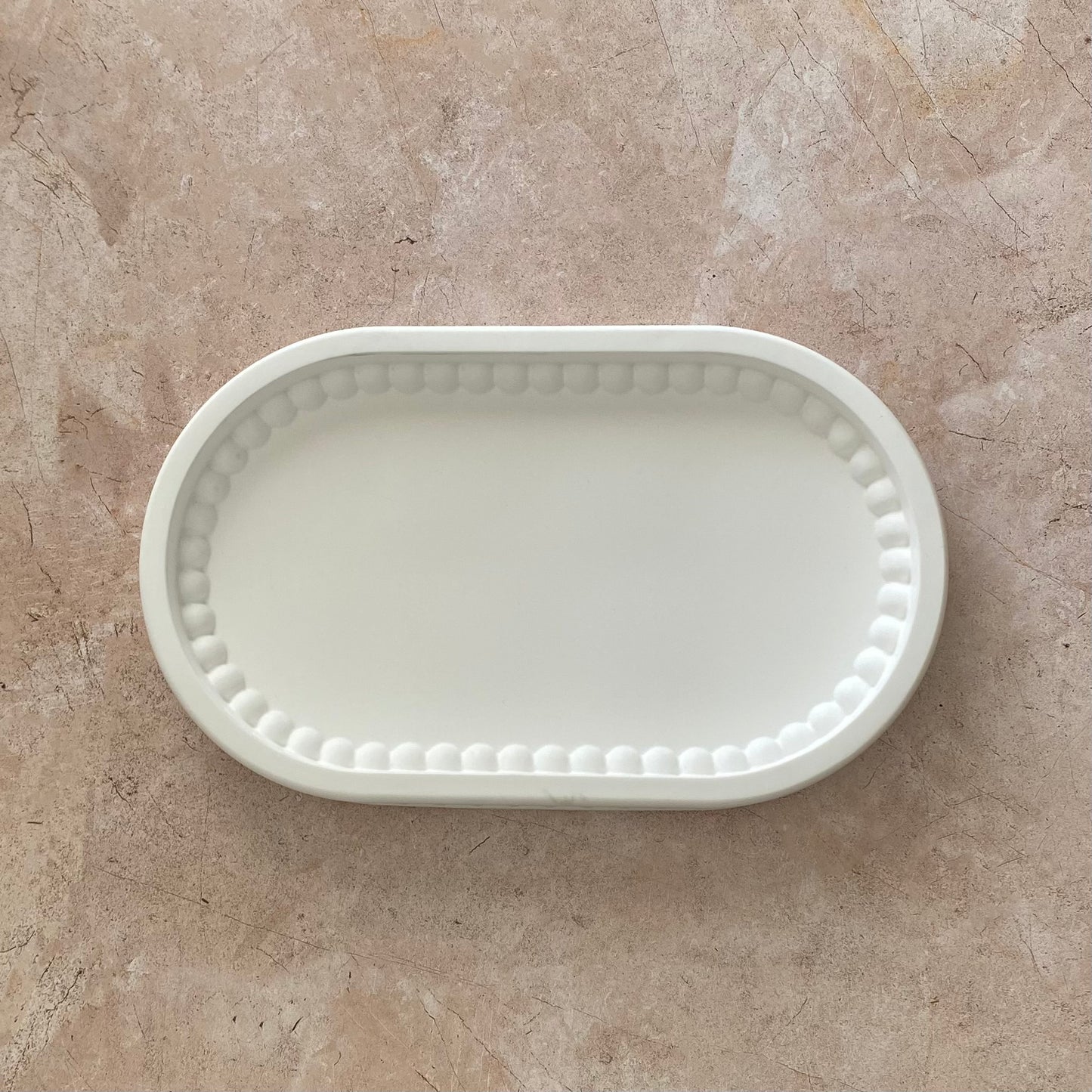 Beaded Oval Tray - Small